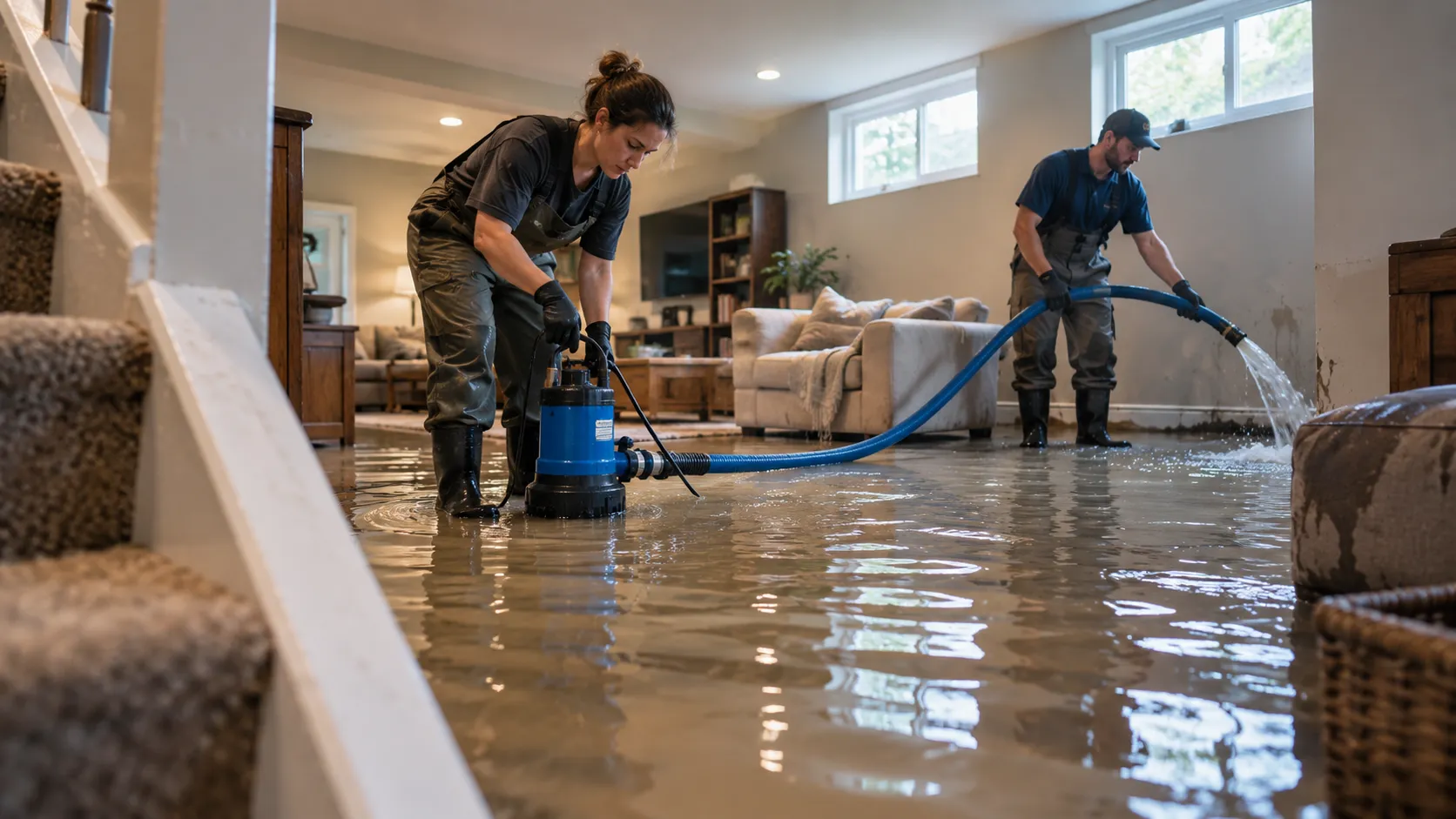 Flooded Basement Cleanup in Albany, NY